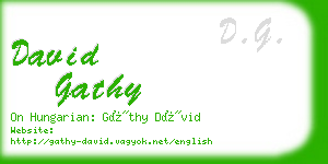 david gathy business card